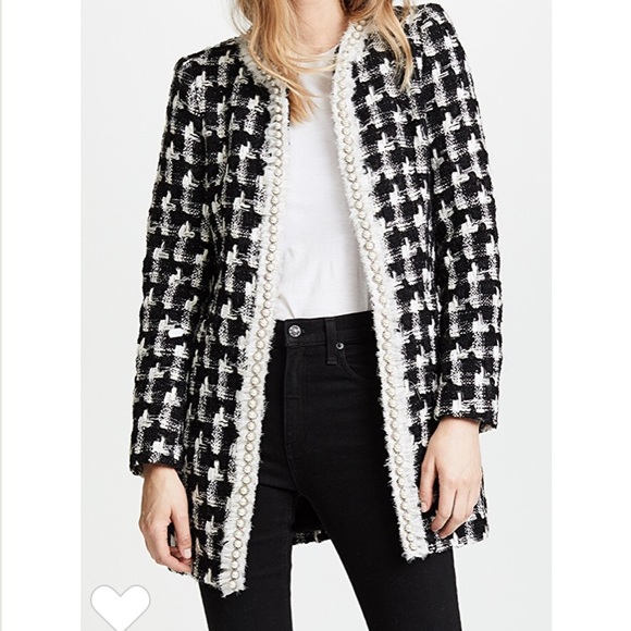 Alice Olivia Andreas Houndstooth Jacket 
